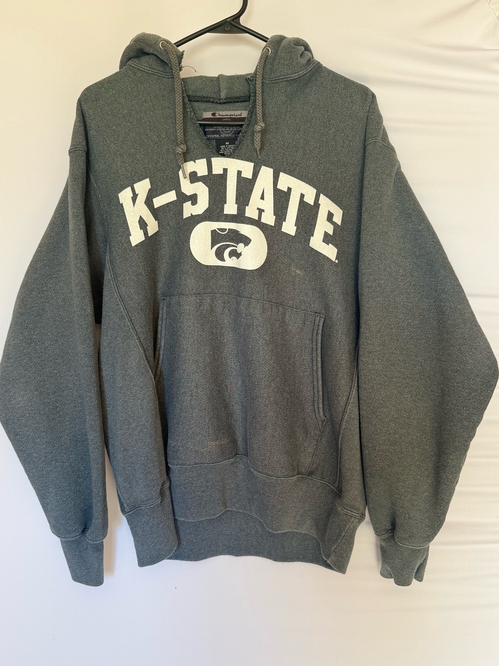 Champion Reverse Weave Men’s M Grey Kansas State Wildcats Hoodie